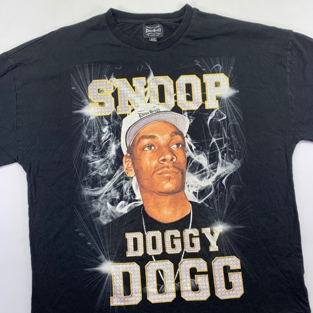 Snoop Doggy Dogg T Shirt Black XL Mens Hip Hop Rap Tee‎ Snoop Dog Graphic Tee